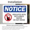 Signmission Irrigated With Reclaimed Water Sign With Symbol, 5 in W x Rectangle, Vinyl Decal OS-2PACK-NS-D-35-L-13723 - alternate 2
